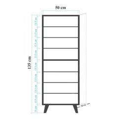 Scarpiera Dacrydium, 50x38 h135 cm,<Dmora Shop