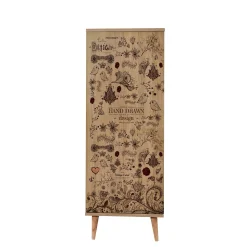 Scarpiera Dacrydium, 50x38 h135 cm, Quercia e Noce<Dmora Shop