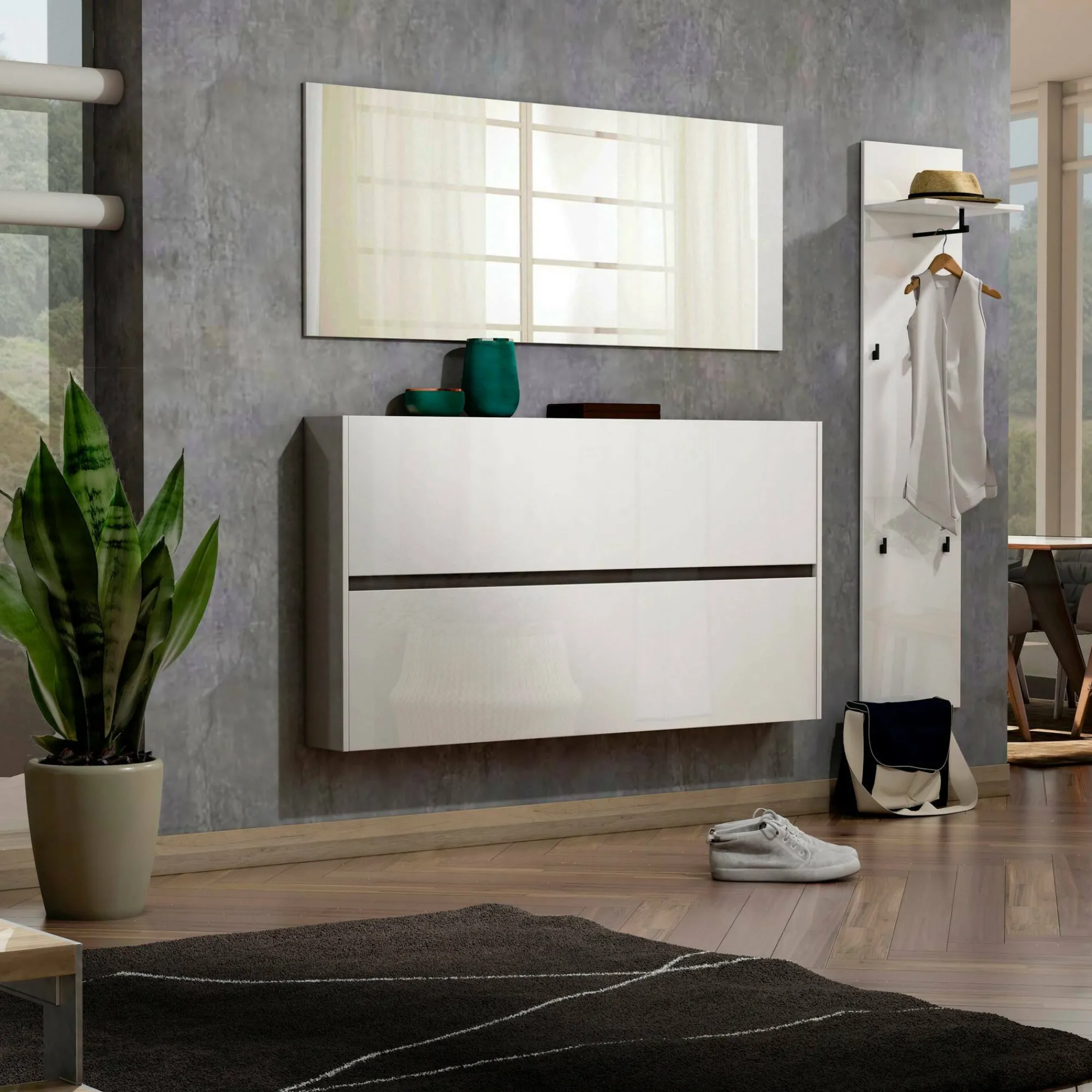 Scarpiera Dantonucc, 160x19h85 cm,<Dmora Discount