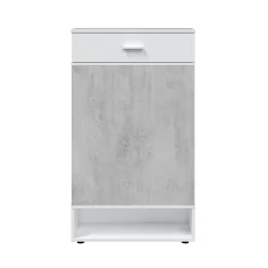 Scarpiera Dbalog, 67x28h119 cm, Cemento e Bianco<Dmora Best Sale