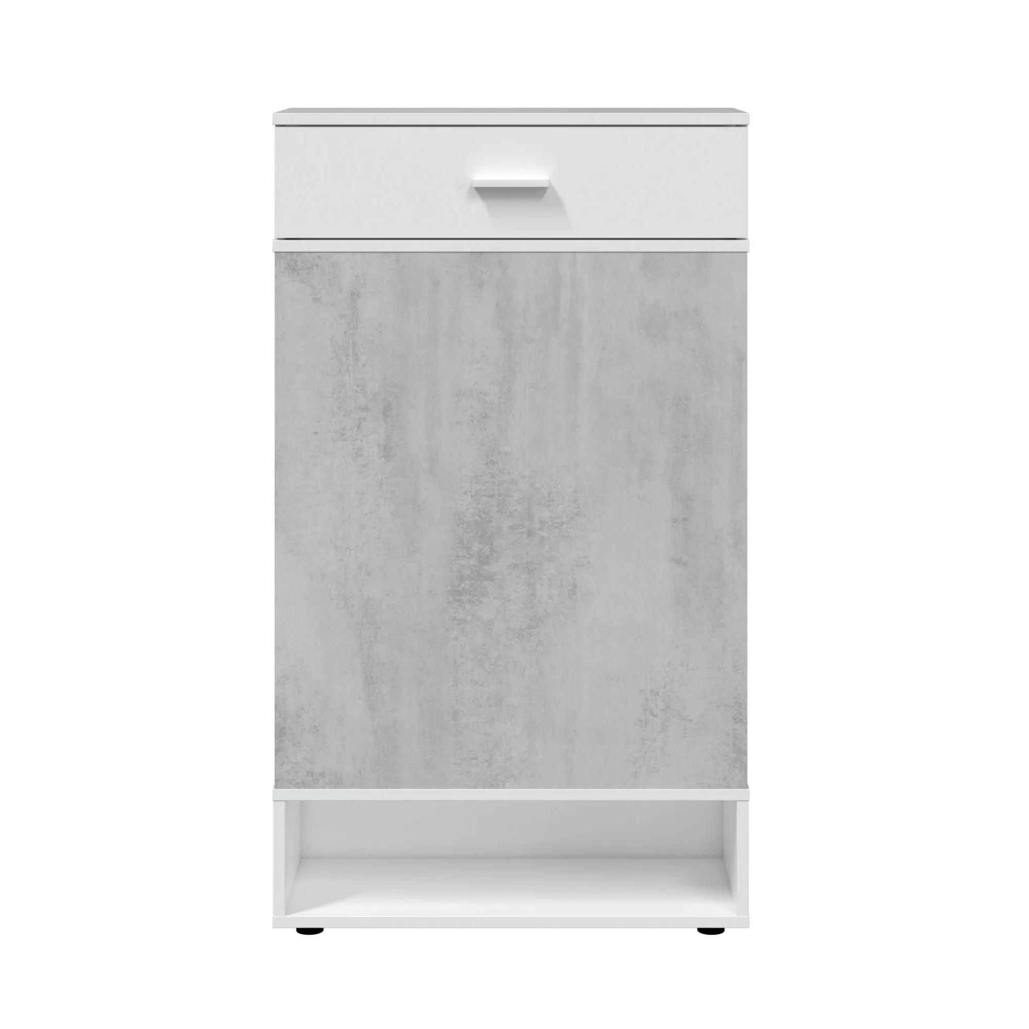 Scarpiera Dbalog, 67x28h119 cm, Cemento e Bianco<Dmora Best Sale