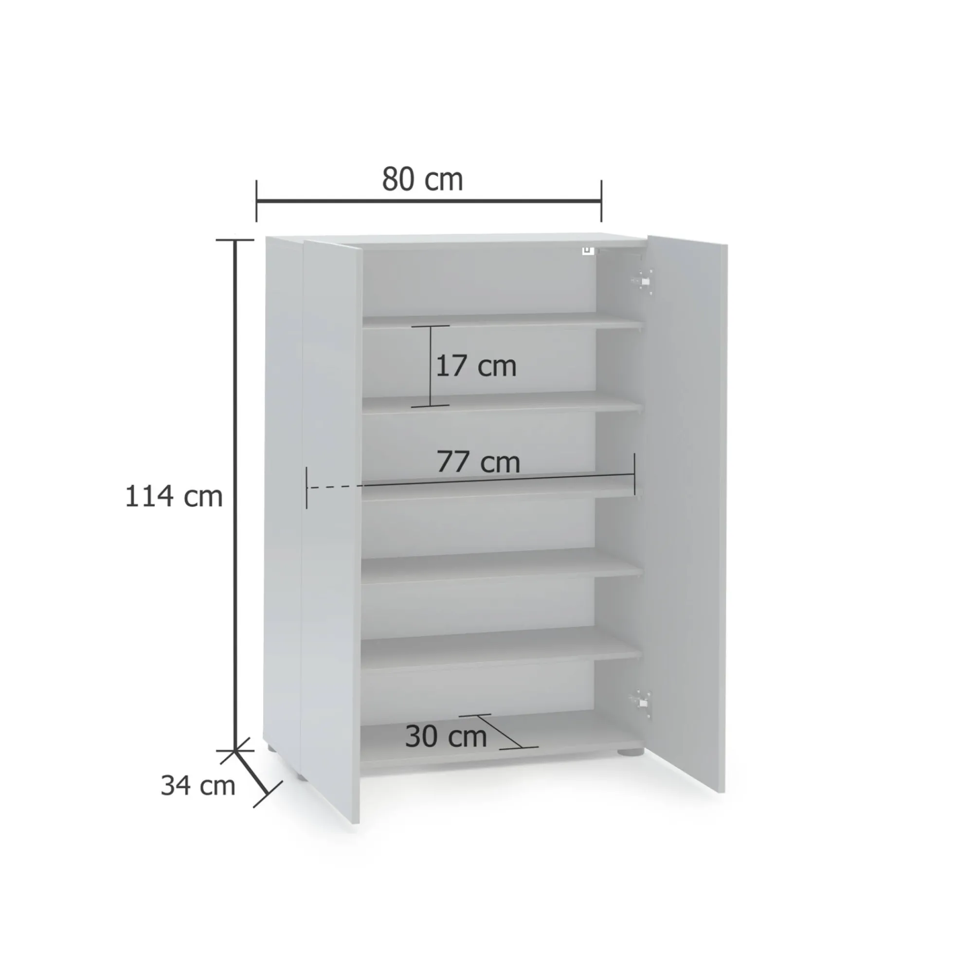 Scarpiera Ddimolfett, 80x34h115 cm,<Dmora Fashion