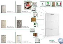 Scarpiera Dlos, 67x28h112 cm,<Dmora Outlet