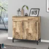 Scarpiera Dmirra, cm 80x40h80, Ardesia e Acero<Dmora Discount