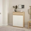 Scarpiera Dtravers, 40x80 h111 cm, Rovere e Bianco<Dmora Discount