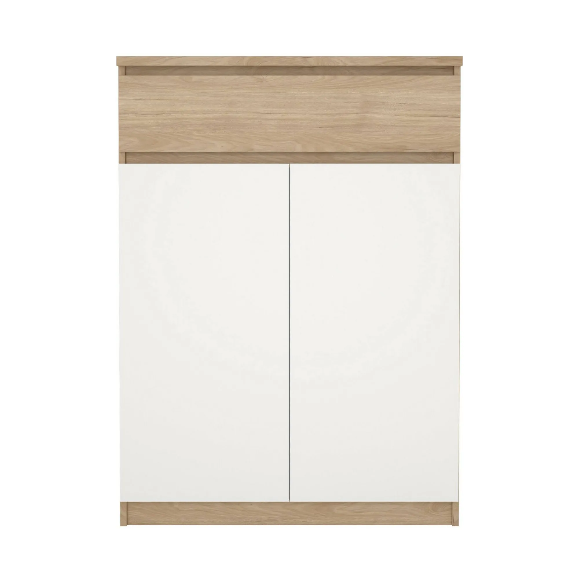 Scarpiera Dtravers, 40x80 h111 cm, Rovere e Bianco<Dmora Discount