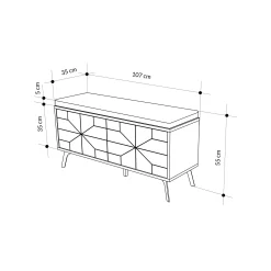 Scarpiera Dvlhov, 107x35 h55 cm,<Dmora Shop