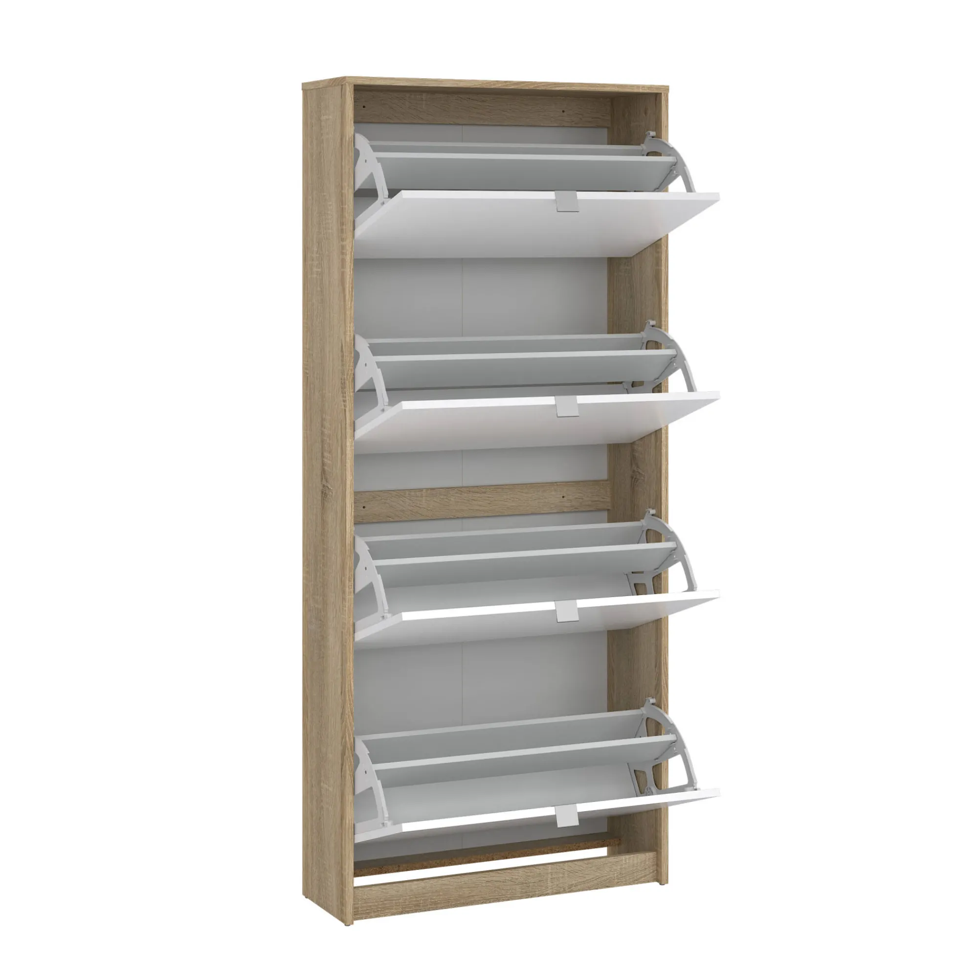 Scarpiera Epidoto, 24x70 h162 cm, Quercia e Bianco<Dmora Best