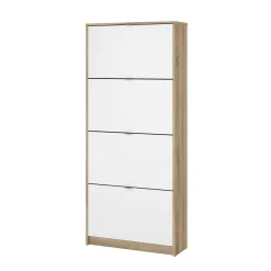 Scarpiera Epidoto, 24x70 h162 cm, Quercia e Bianco<Dmora Best