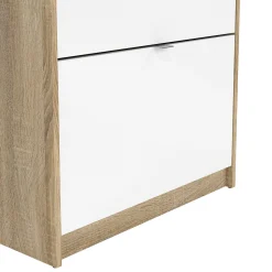 Scarpiera Epidoto, 24x70 h162 cm, Quercia e Bianco<Dmora Best