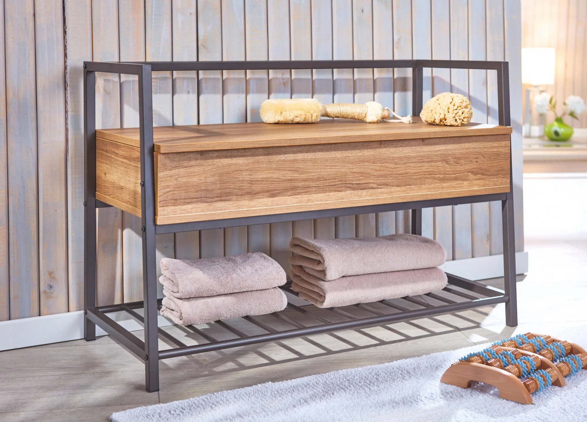 Scarpiera Euskirchen, Mobile portascarpe, Armadio da ingresso multiuso, Mobiletto per calzature, 90x61 h39 cm,<Dmora Flash Sale