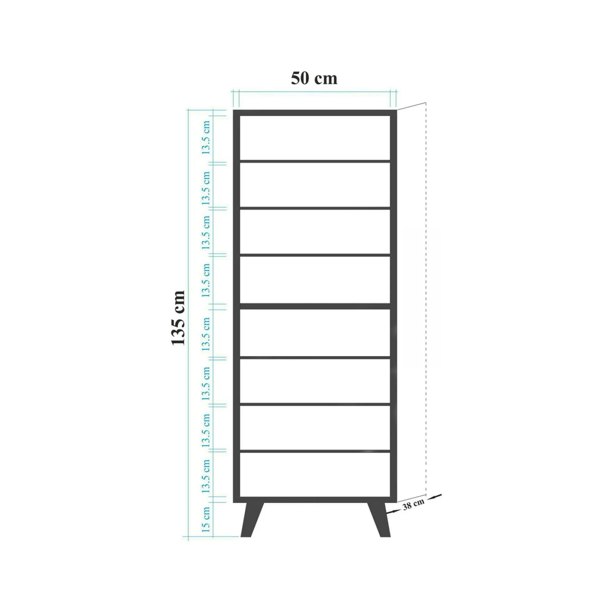 Scarpiera Giadeite, 50x38h135 cm,<Dmora Online