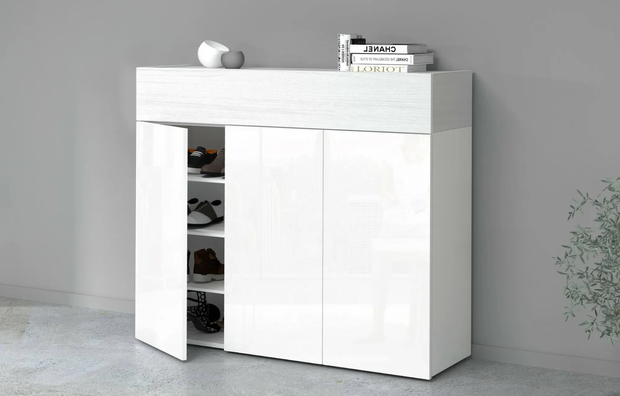Scarpiera Griselda, 114x38h100 cm, effetto larice<Dmora Flash Sale