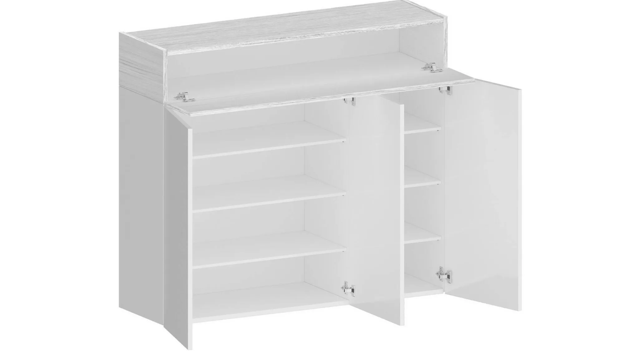 Scarpiera Griselda, 114x38h100 cm, effetto larice<Dmora Flash Sale