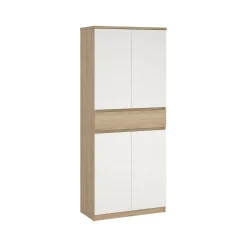 Scarpiera Jangmi, 40x80 h192 cm, Rovere e Bianco<Dmora Discount
