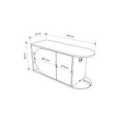 Scarpiera Kyle, 104x37 h50 cm, Beige e Bianco<Dmora Fashion