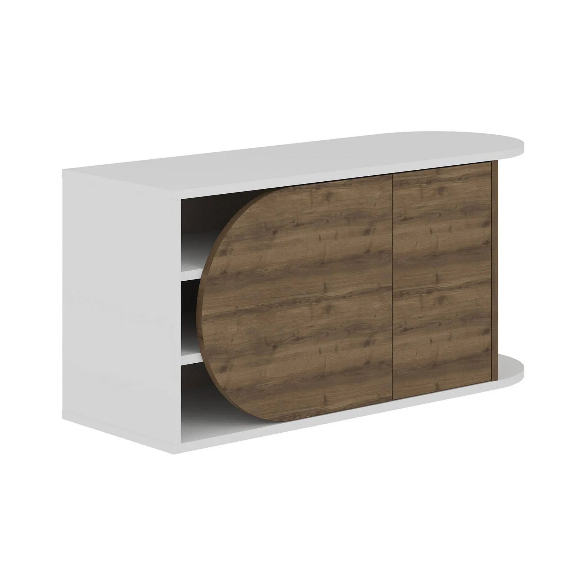 Scarpiera Kyle, 104x37 h50 cm, Noce e Bianco<Dmora Cheap