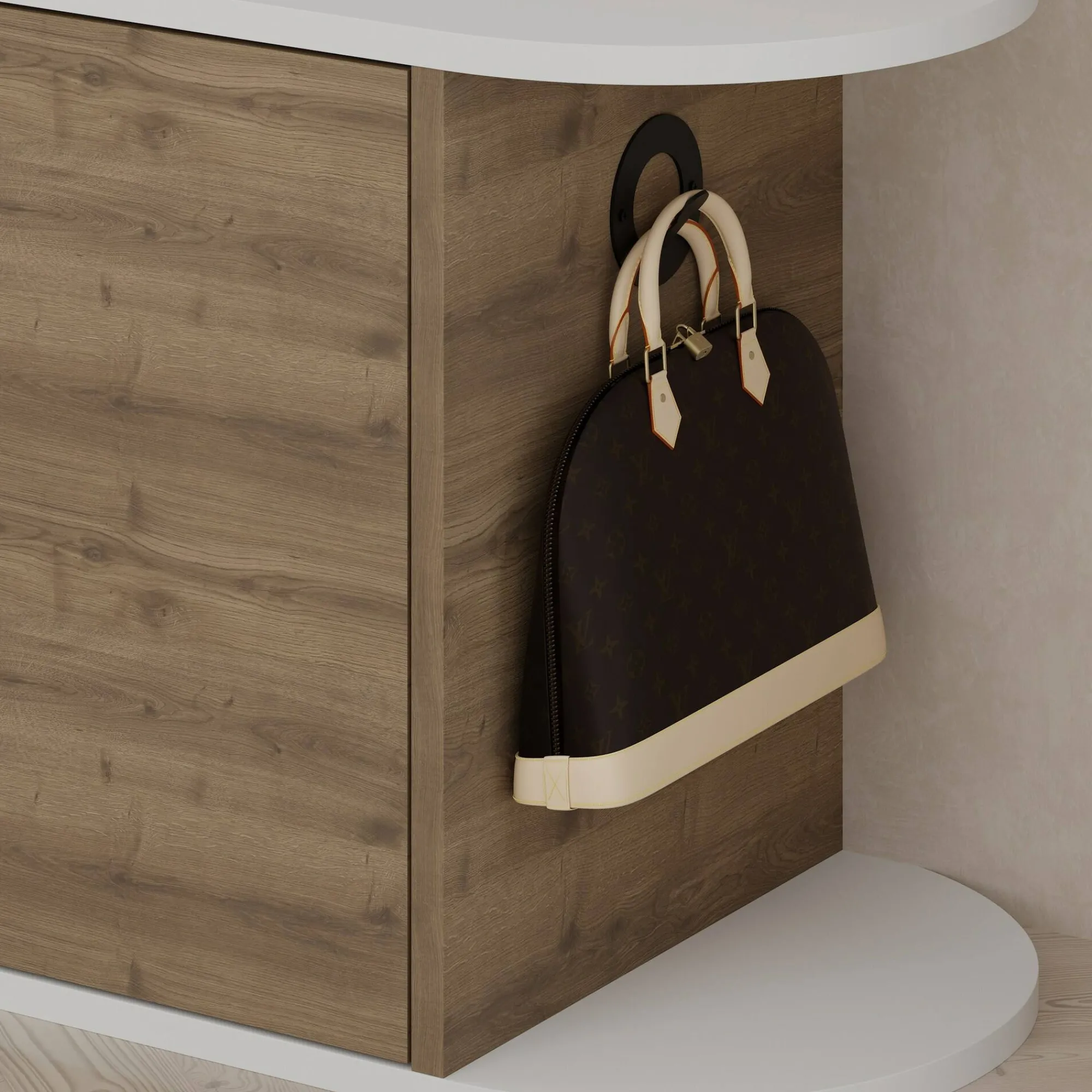 Scarpiera Kyle, 104x37 h50 cm, Noce e Bianco<Dmora Cheap