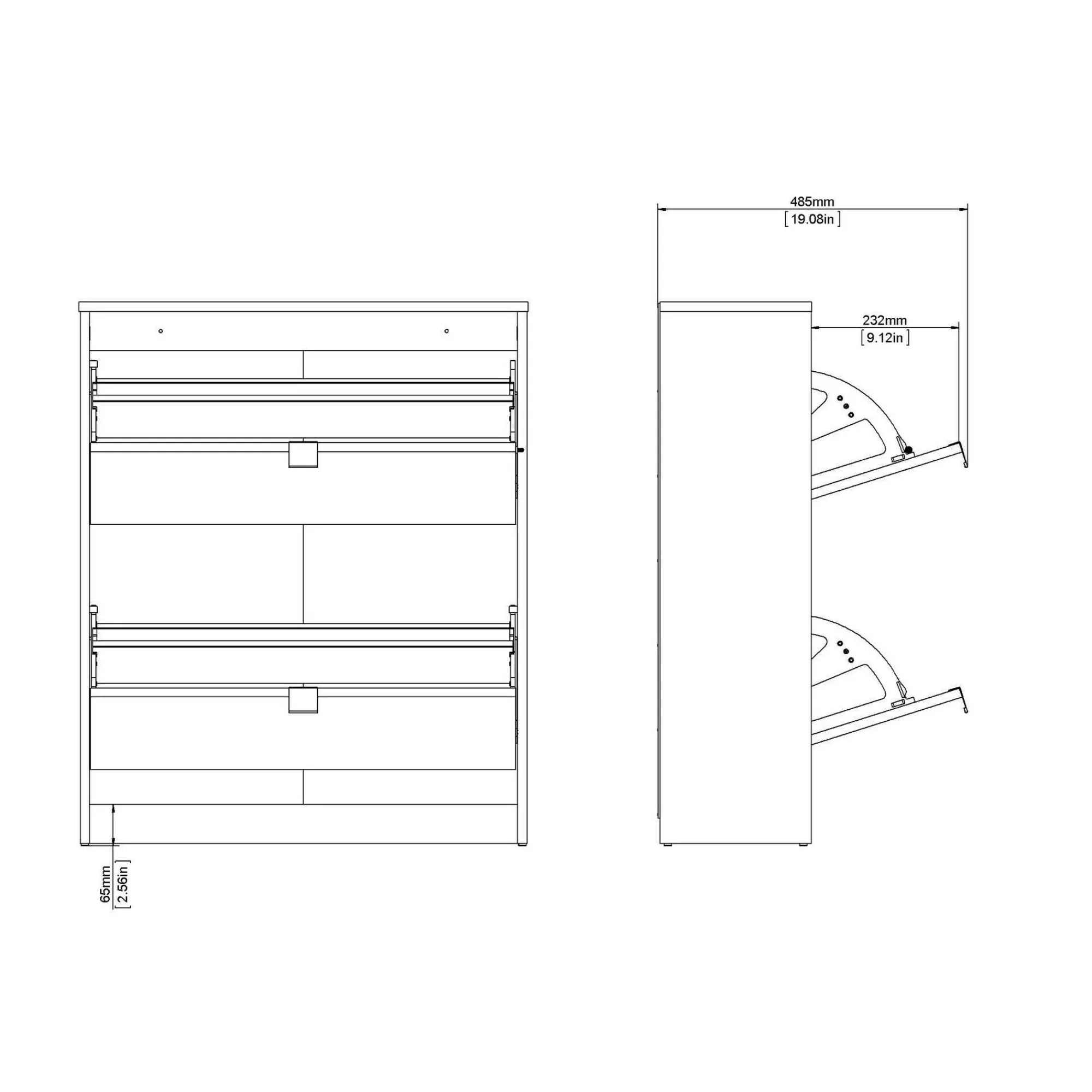 Scarpiera Larry, 24x70 h85 cm,<Dmora Discount