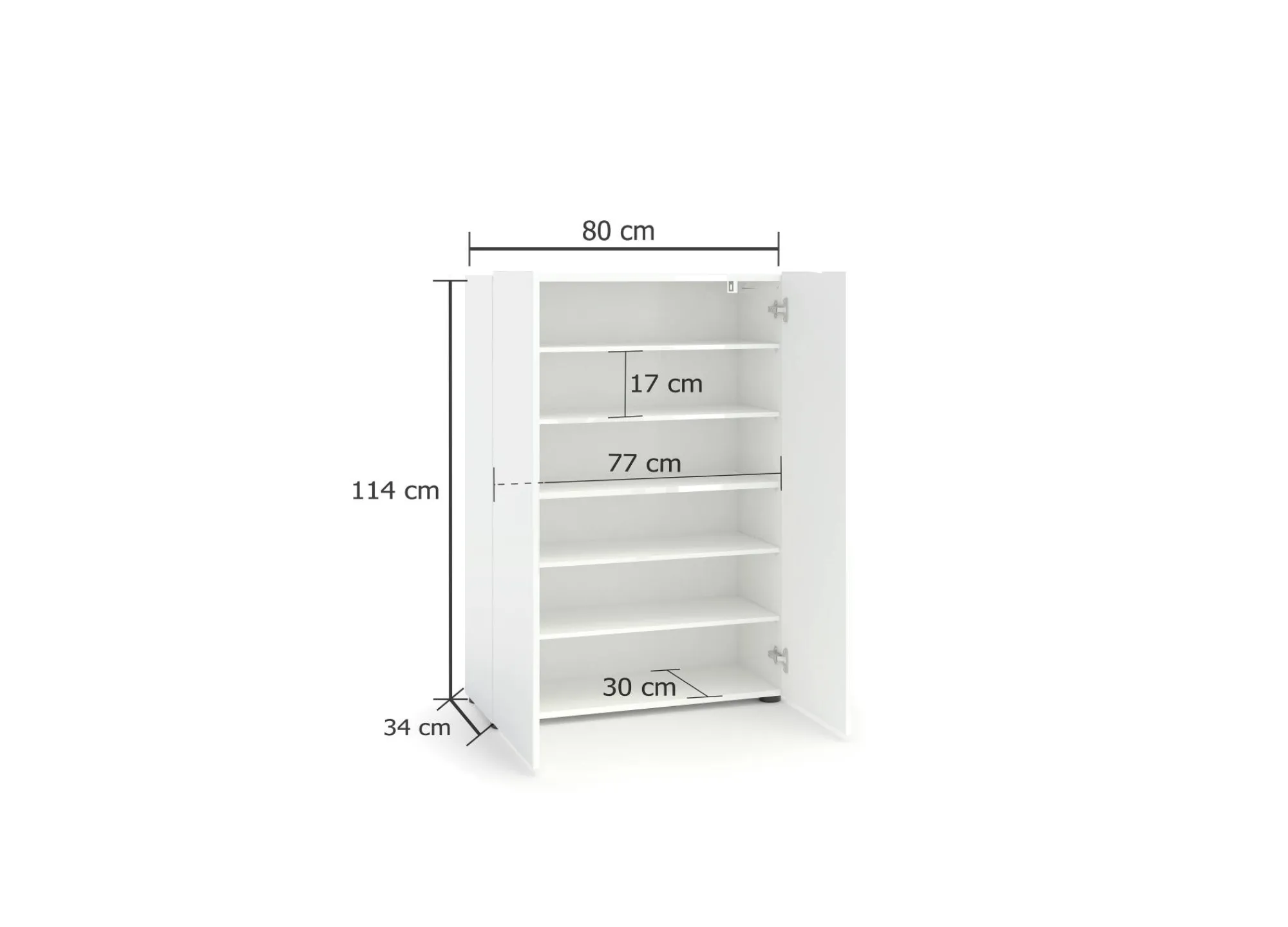 Scarpiera Liberata, 80x34h115 cm,<Dmora Clearance