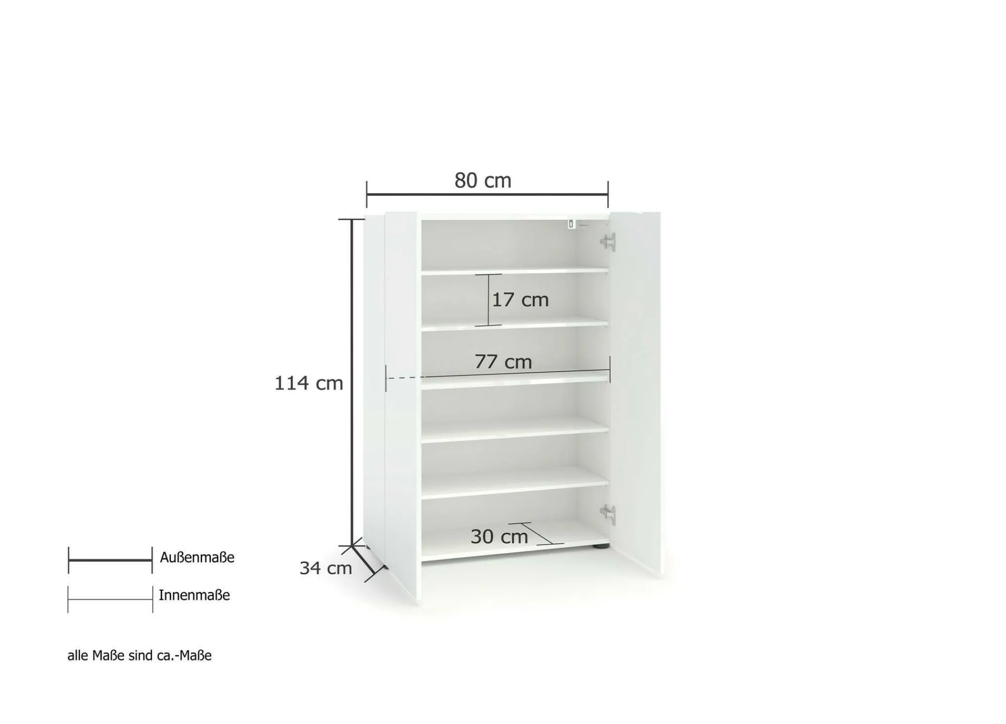 Scarpiera Liberata, 80x34h115 cm,<Dmora Clearance