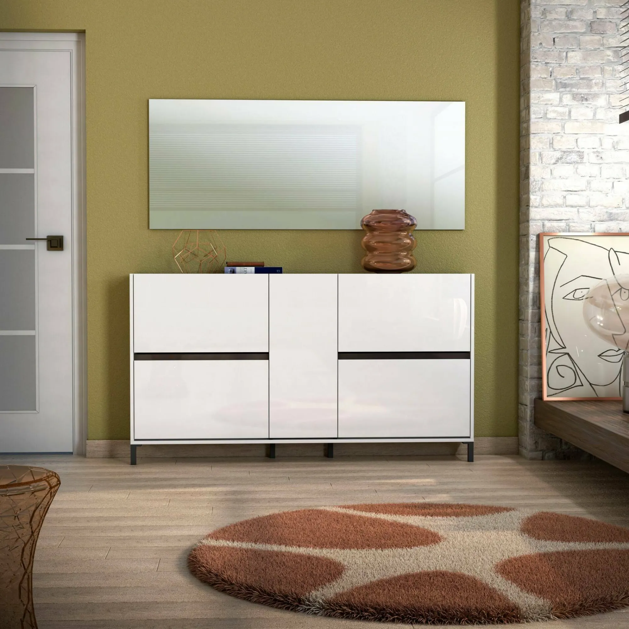 Scarpiera Madi, 169x25h94 cm,<Dmora Online