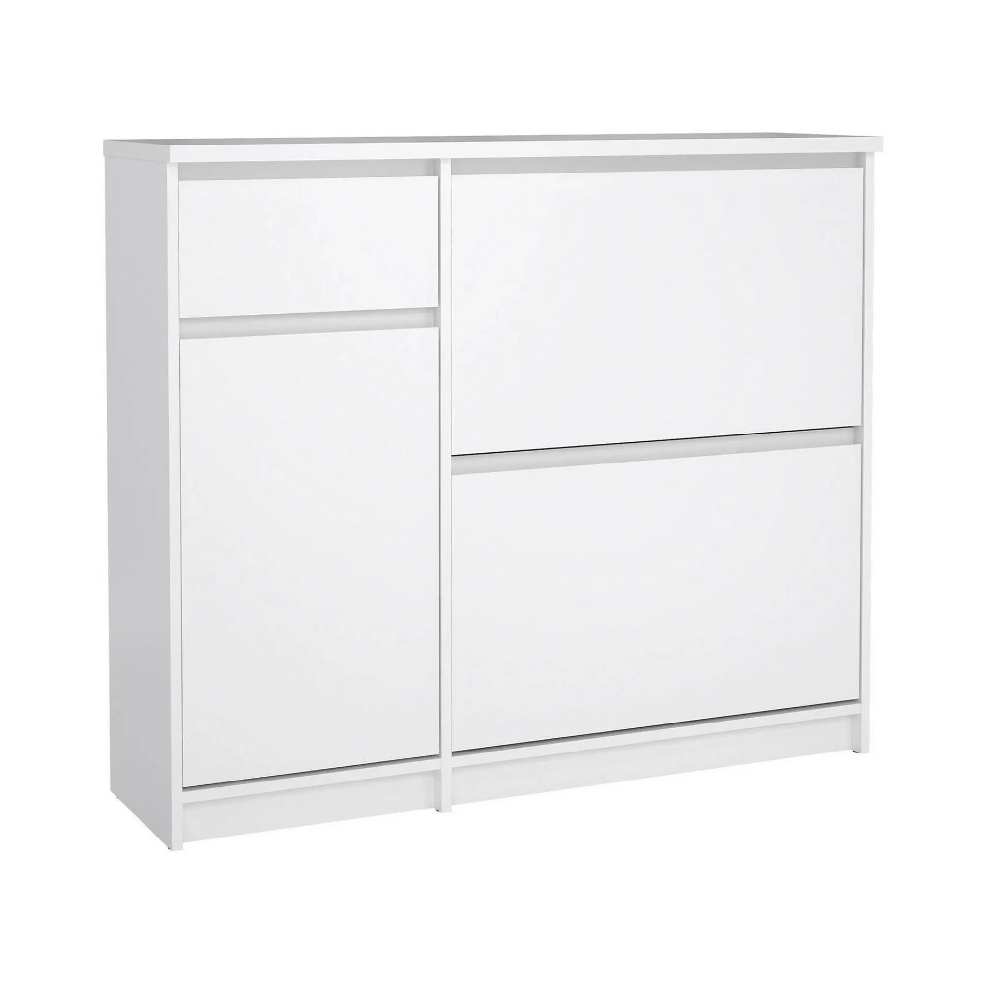 Scarpiera Maxime, Mobile portascarpe, Armadio da ingresso multiuso, Mobiletto per calzature, 32x109 h93 cm, Bianco<Dmora Best Sale