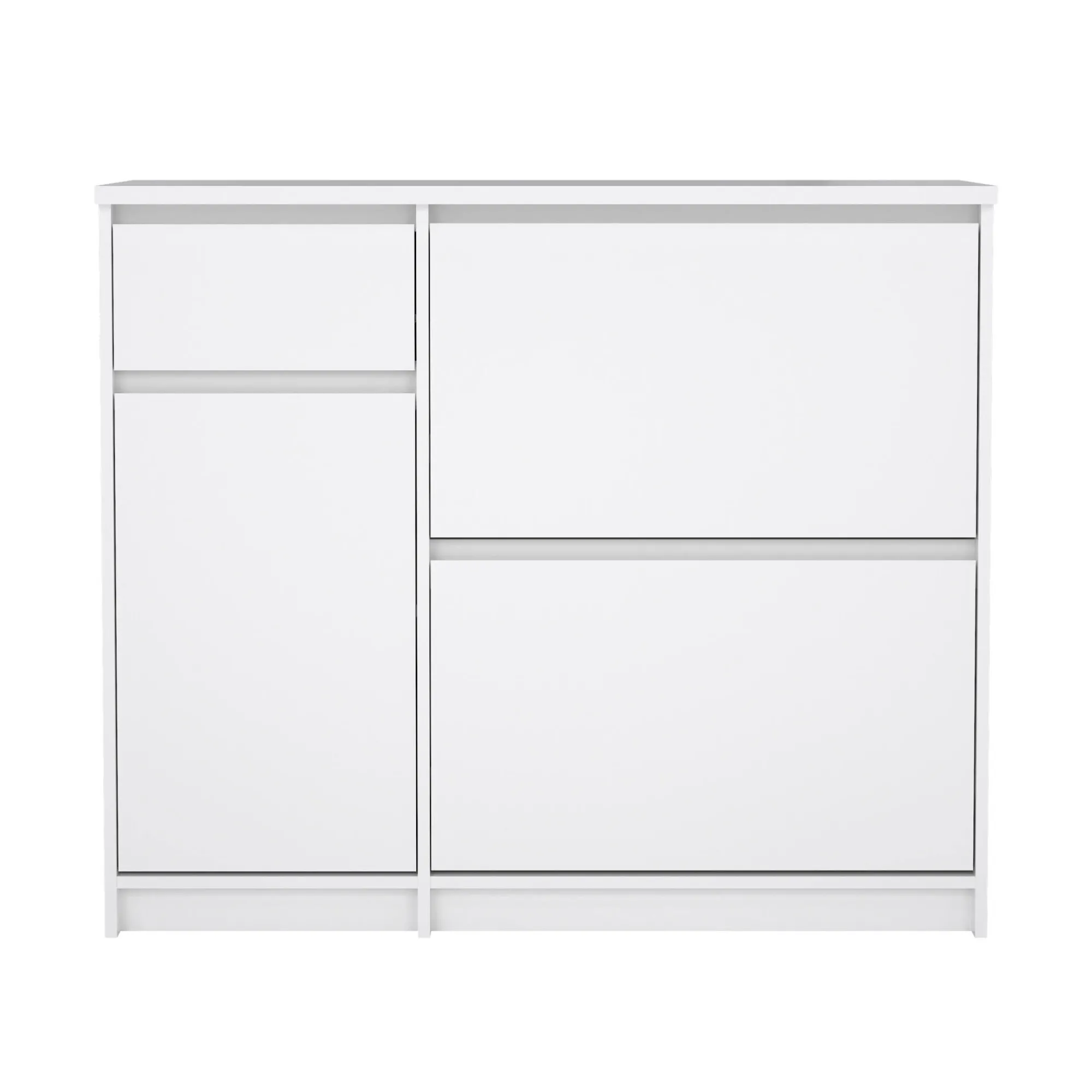 Scarpiera Maxime, Mobile portascarpe, Armadio da ingresso multiuso, Mobiletto per calzature, 32x109 h93 cm, Bianco<Dmora Best Sale