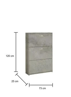 Scarpiera Mekunu, 73x25h120 cm,<Dmora New