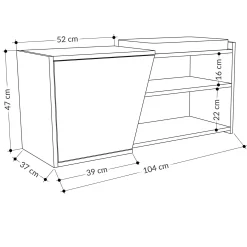 Scarpiera Neneng, 104x47 h37 cm,<Dmora Cheap