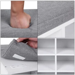 Scarpiera panca con cuscino imbottito<Dmora Clearance