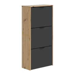 Scarpiera Ponente, 54x24h110 cm, Rovere e Antracite<Dmora Shop