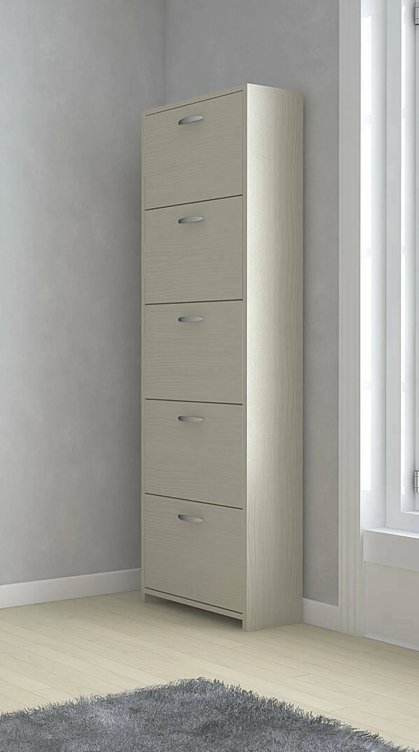 Scarpiera Roanu, 50x25h182 cm,<Dmora Flash Sale