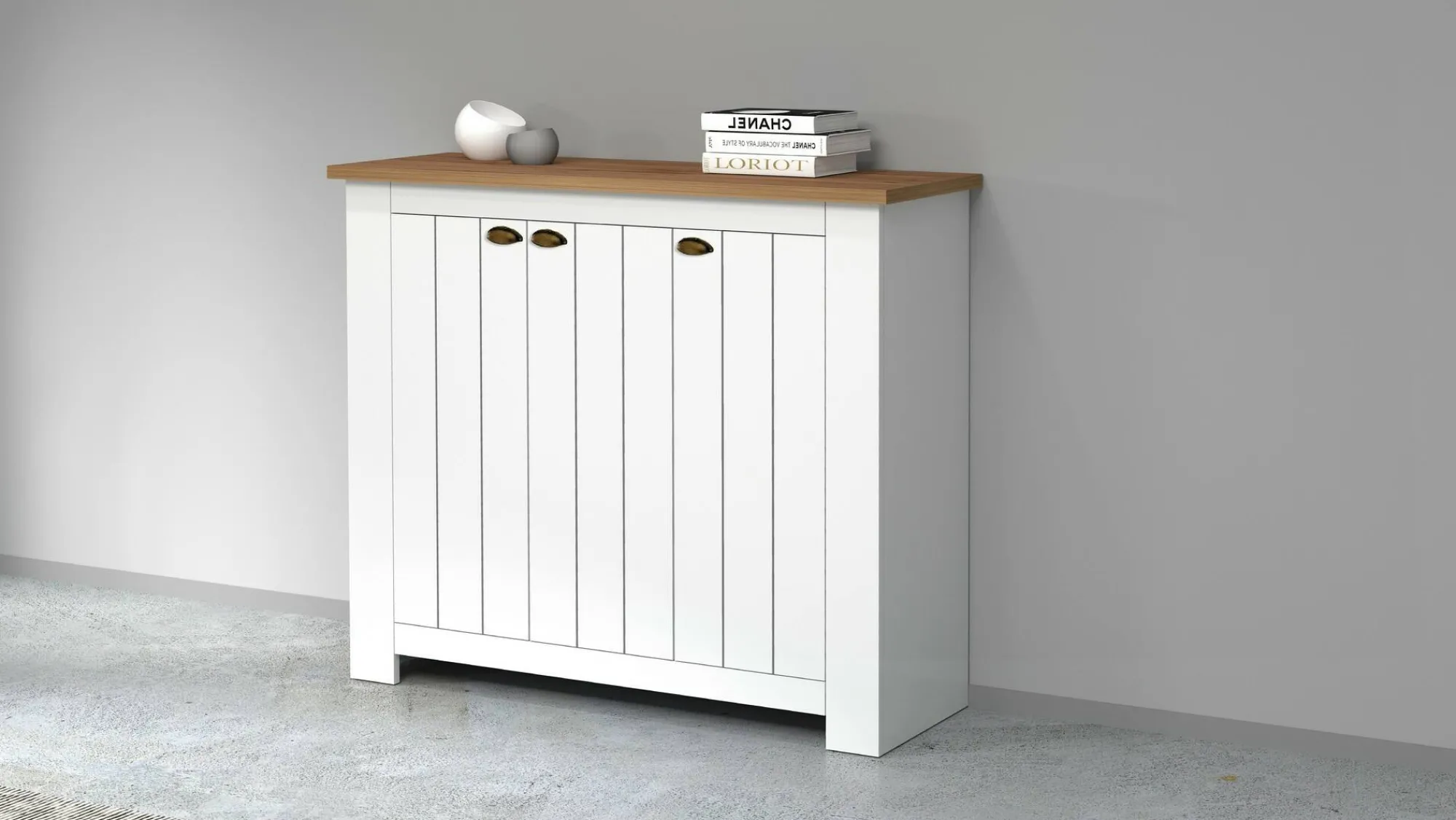 Scarpiera Seprio, 114x42h100 cm, Bianco e<Dmora Outlet