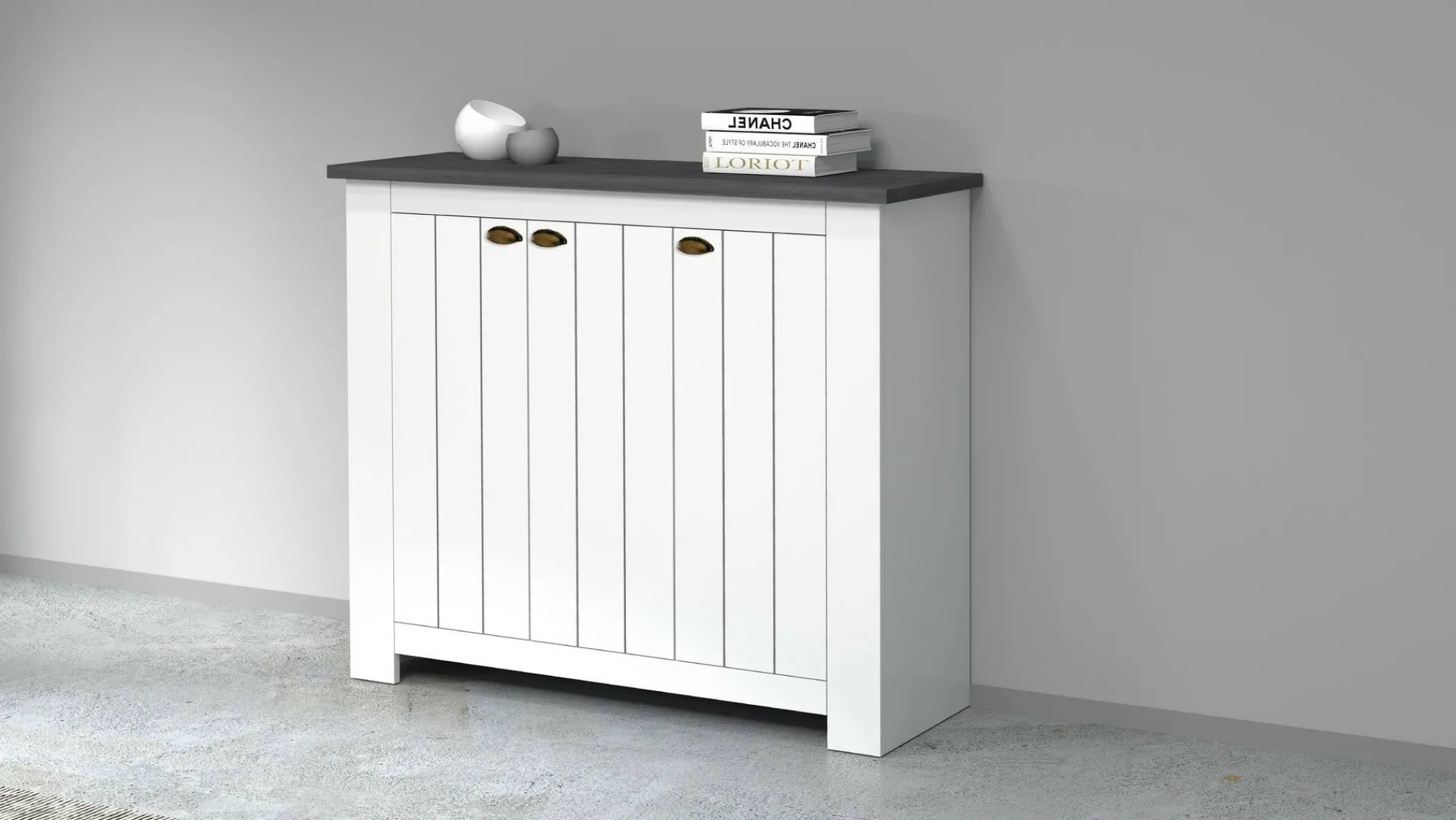 Scarpiera Seprio, 114x42h100 cm, Bianco e<Dmora Shop