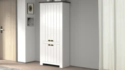 Scarpiera Shirley, 84x42h200 cm, Bianco e<Dmora Discount