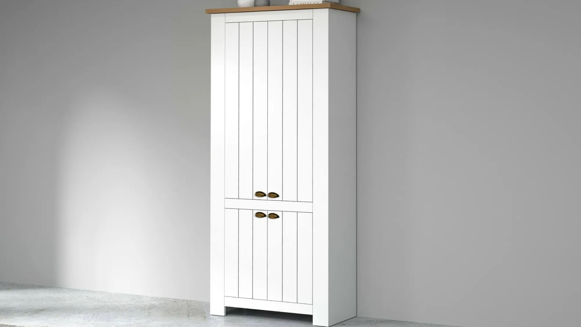 Scarpiera Shirley, 84x42h200 cm, Bianco e<Dmora New