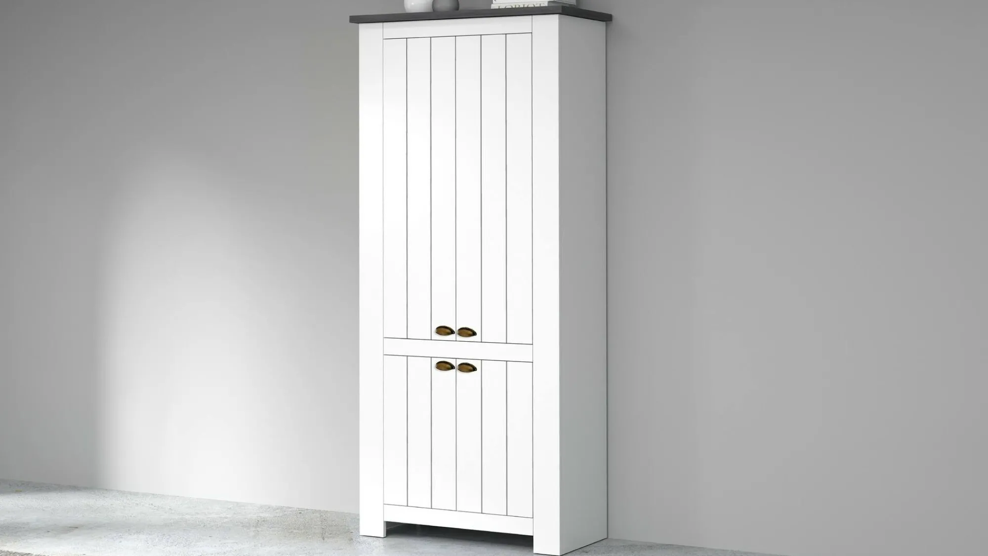 Scarpiera Shirley, 84x42h200 cm, Bianco e<Dmora Discount