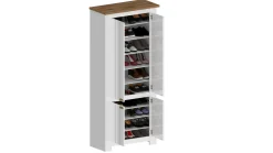 Scarpiera Shirley, 84x42h200 cm, Bianco e<Dmora New
