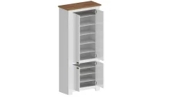 Scarpiera Shirley, 84x42h200 cm, Bianco e<Dmora New