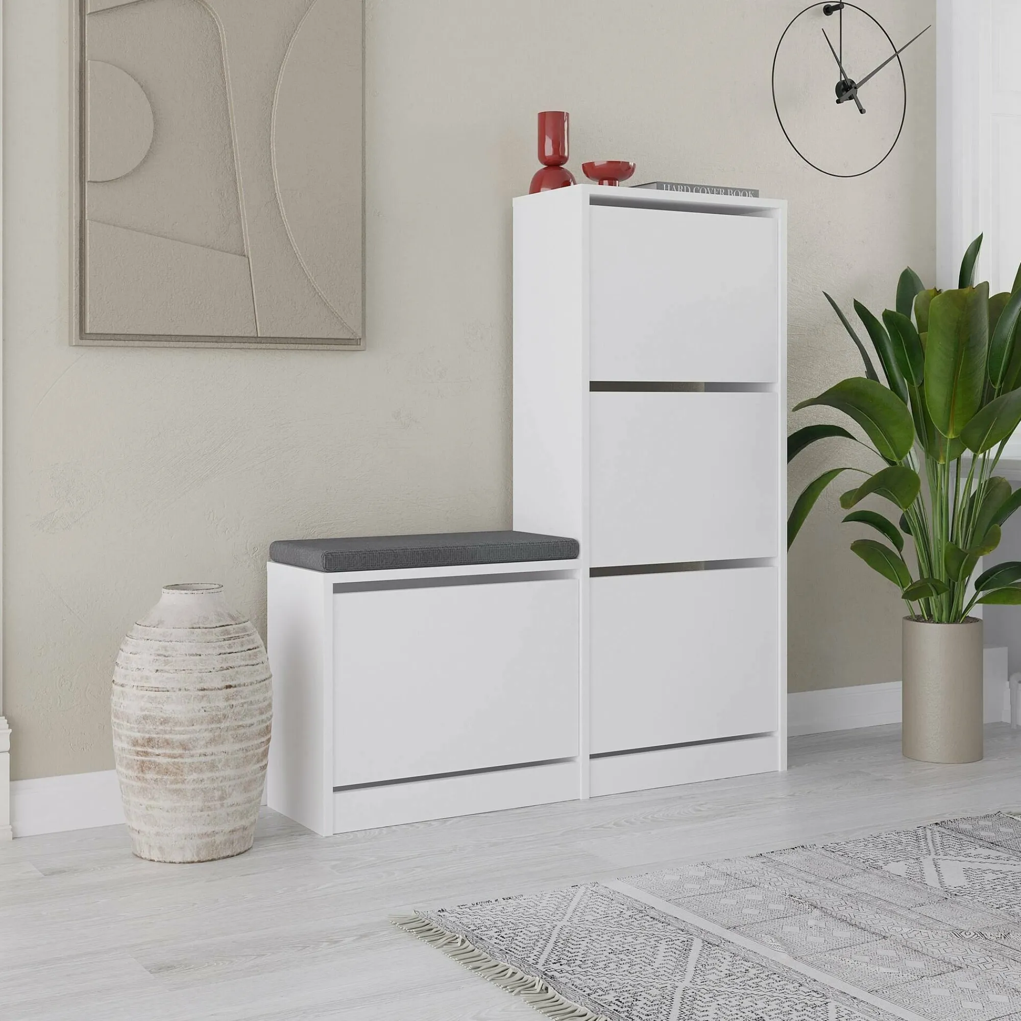 Scarpiera Velma, 105x26 h119 cm,<Dmora Best Sale