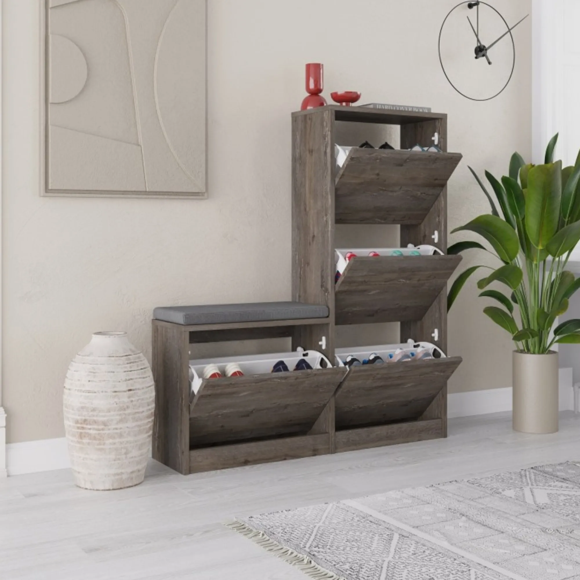 Scarpiera Velma, 105x26 h119 cm,<Dmora Fashion