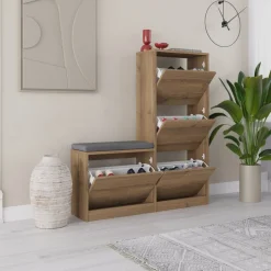Scarpiera Velma, 105x26 h119 cm,<Dmora Cheap