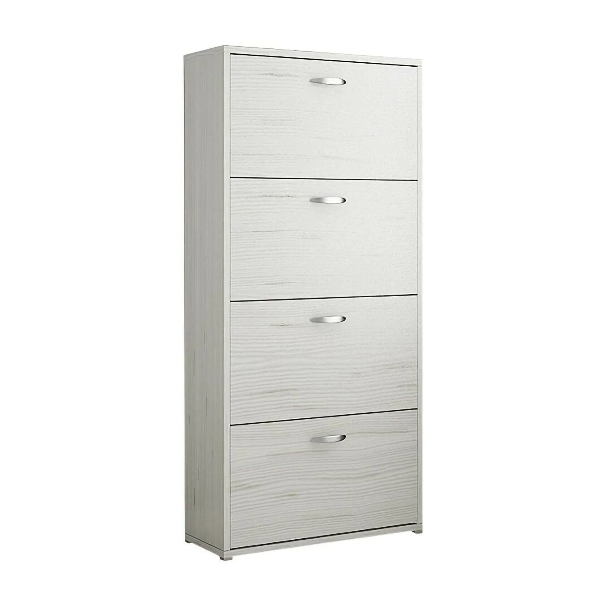 Scarpiera Vince, 73x25h157 cm, Bianco e Grigio<Dmora Discount