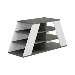 Scarpiera Zungri, 106x38 h50 cm, Grigio e Bianco<Dmora Outlet