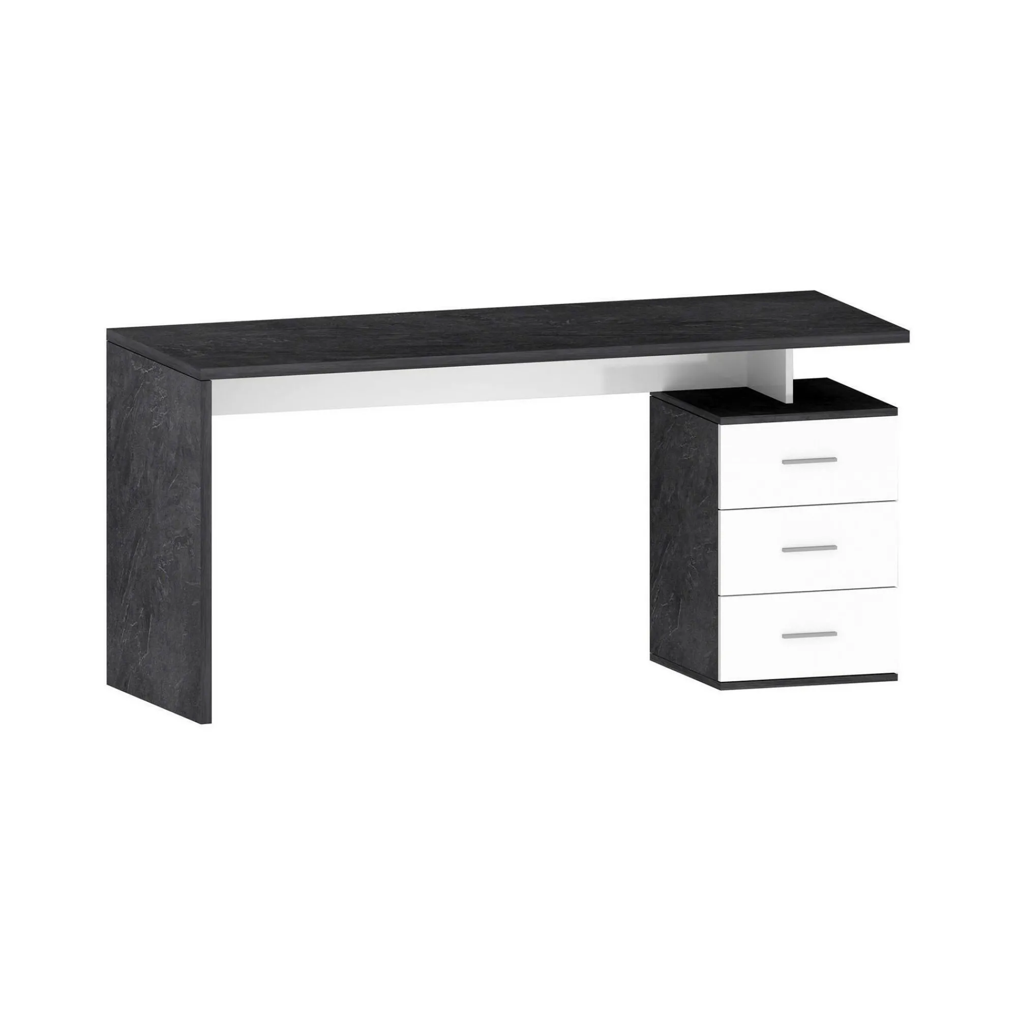 Scrivania Abisse, 160x60h75 cm, Bianco e<Dmora Hot
