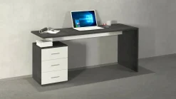 Scrivania Abisse, 160x60h75 cm, Bianco e<Dmora Hot