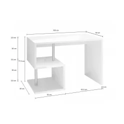Scrivania Acan, cm 100x50h78,<Dmora Shop
