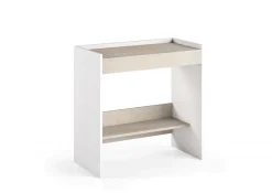 Scrivania Adri, 80x40h79 cm, Bianco e Rovere<Dmora Flash Sale