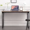 Scrivania Agliopi, 58x128h75 cm, Noce e Nero<Dmora Discount